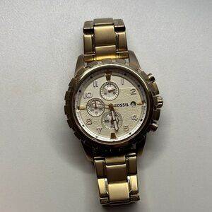 Fossil Gold-Tone Chronograph Watch